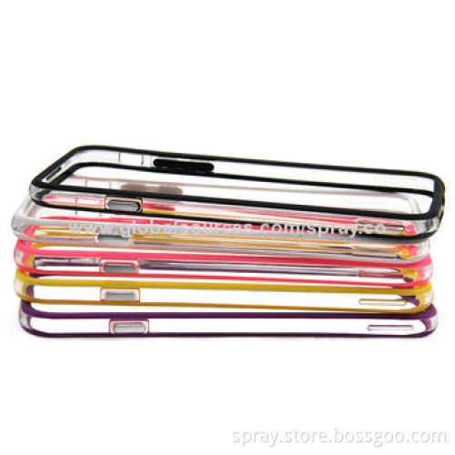 PC + TPU Bumper Frame Cases for iPhone with Metal Buttons